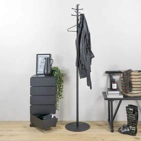 Cuier negru din metal 35x178 cm Pull – Spinder Design