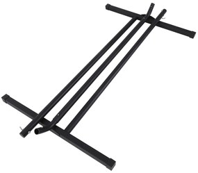 Outsunny Suport pentru Hamac, Capacitate Maximă 150Kg, Structură din Metal Rezistent, Negru, 360x92x115cm | Aosom Romania