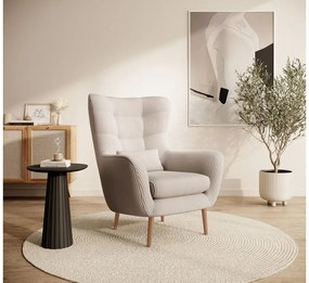 Fotoliu cu suport picioare Veneza VZ2  (crem + fag). 1099403