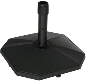 Outsunny Suport de umbrela baza de umbrela din polietilena pentru suport Ø 32, 34 si 38 mm - 46 x 46 x 39 cm negru | Aosom Romania