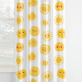Goldea draperie pentru copii din 100% bumbac - soarele zâmbitor 200x150 cm