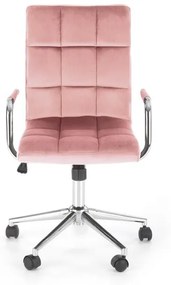Scaun de birou Gonzo 4 Velvet Roz – H105 cm