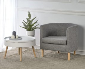 Fotoliu Clubby stofa gri/natur H64 cm