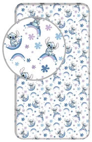 Disney Lilo și Stitch Rainbow cearșaf cu elastic 90x200 cm