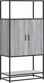 vidaXL Dulap nalt gri Sonoma 68x35x139 cm lemn prelucrat