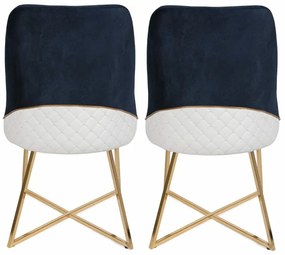 Set de scaune de sufragerie Madrid Dark Blue, 2buc., 2 buc.