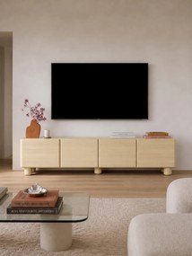 Comodă TV cu patru uși Arlo 200 cm - stejar Vicenza