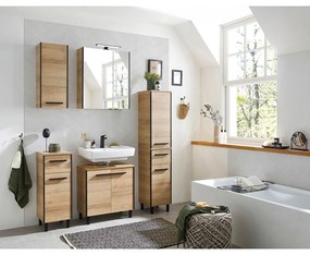 Dulap sub chiuvetă în culoare naturală suspendat cu aspect de lemn de stejar 53x60 cm Quickset 395 – Pelipal