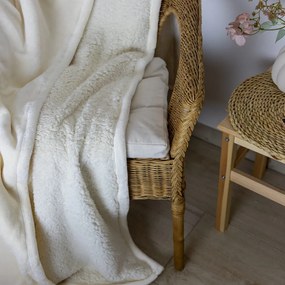 Pătură din microflanel cu imitație de mielușel