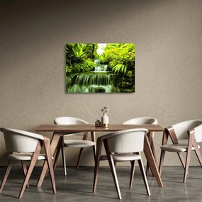 Tablou pe sticlă - Cascade indoneziene (70x50 cm)