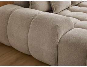 Colțar taupe extensibil/cu spațiu de depozitare cu tapițerie din chenille (cu colț pe partea dreaptă/în formă de "U") Everest – Bobochic Paris