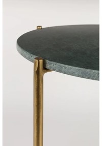 Masă auxiliară din blat de marmură White Lbale Timpa, verde