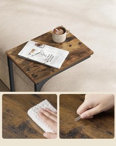 Masuta de cafea LAVENO, rustic maro/negru