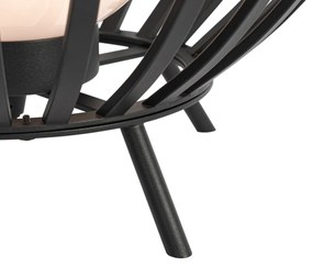 Lampa de podea de design neagră cu opal 70 cm - Angela