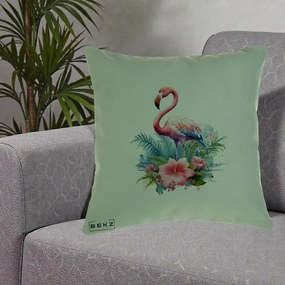 Perna Decorativa Raton in Halat Roz, 40x40 cm, Verde, Husa Detasabila, Perna Inclusa, BEKZ®