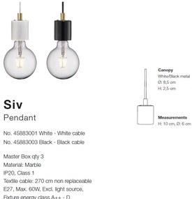 Pendul design decorativ Siv, alb 45883001 NL