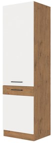 Dulap de bucătărie pentru alimente pentru frigider Virion 60 LO 210 2F (stejar lancelot + alb). 1032565