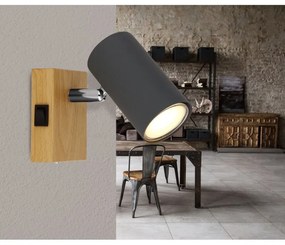 Aplica cu spot directionabil design modern ROBBY gri grafit