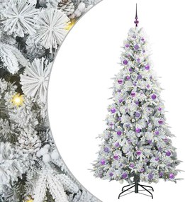 vidaXL Brad de Crăciun artificial cu ramuri articulare Alb 210 cm