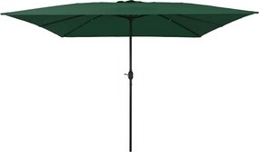 vidaXL Parasol de Grădină Verde 295 x 295 x 245 cm Poliester și oțel