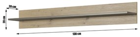 Raft, stejar artisan/grafit gri, CITY