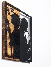 Decorațiune de perete 32x50 cm lemn/metal jazz