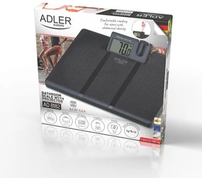 Cantar electronic Adler AD 8182, Pana la 180 kg, Proiectare afișaj, Ecran LCD, 4 x AAA, Negru