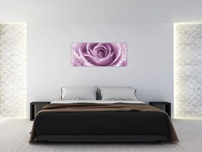 Tablou detaliu de floare de trandafir (120x50 cm)
