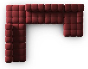 Canapea roșie cu tapițerie din catifea 379 cm Bellis – Micadoni Home