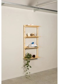 Bibliotecă de perete în culoare naturală din lemn de pin 66x127 cm Groove – Karup Design