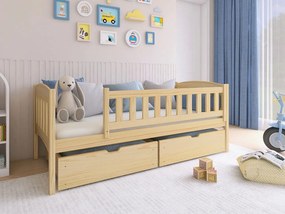 Pat pentru copii 90 cm Jerasto (pin) (cu somieră) (cu sp. depozitare). 1103330