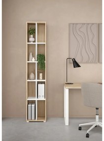 Bibliotecă albă/cu aspect de lemn de stejar 41x205 cm Sign – Tvilum