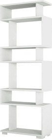 Biblioteca BLOK, alb, PAL melaminat, 60x20x165 cm