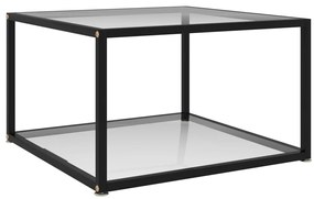 vidaXL Măsuță de cafea, transparent, 60x60x35 cm, sticlă securizată