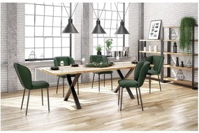 Masa de bucaterie Apex 120 - lemn masiv, stejar / negru