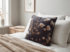 Fata de perna reversibila DUO SENSE ARVENA 45x45 cm microplus/flanel, gri inchis