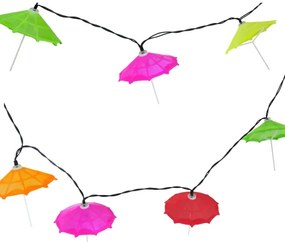 Șir solar LED 10xLED/1,2V 300mAh 3,8m IP44 pentru umbrele