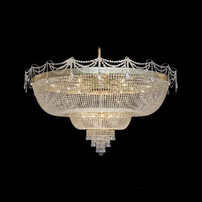 Plafoniera eleganta cristal Bohemia, L15 502/16/1-A, 3; F 2 floor, tube