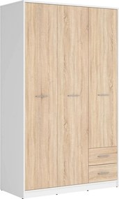 Dulap NEPO PLUS, stejar sonoma/alb, PAL, 119x55x197 cm