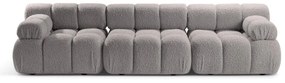 Canapea modulară gri deschis cu tapițerie din țesătură bouclé 282 cm Bellis – Micadoni Home