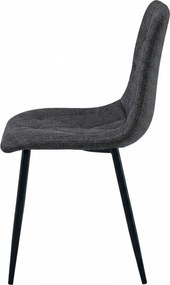 Scaun gri inchis LIBRA STONE GREY cu picioare negre