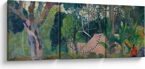 Tablou - Paul Gauguin, Te raau rahi (The Big Tree), reproducere (cu ceas) (90x30 cm)