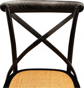 Scaun Thonet din lemn masiv si sezut din ratan