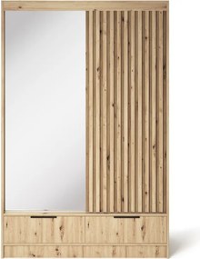 Dulap cu uși glisante Voodi II, 120x60x204 cm – Stejar Artisan