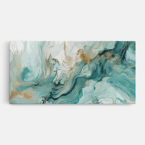 Tablou Canvas, 80x160cm, Dormitor si Living, Feng Shui, Apa, Green Gold Water