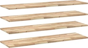 vidaXL Rafturi plutitoare 4 buc. 140x40x2cm lemn masiv acacia netratat