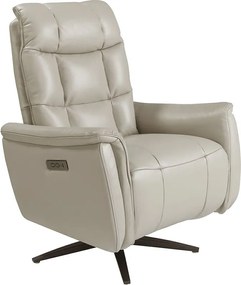 Fotoliu design LUX cu functia relax Cowhide Grey leather
