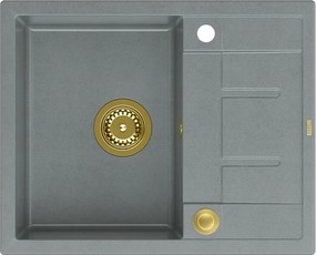 Chiuveta compozit incastrata Quadron Unique Morgan 116 gri - auriu 62x50 cm