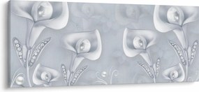 Tablou - Flori de perle (120x50 cm)