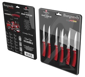 Set de cutite friptura 6 piese Burgundy Line Berlinger Haus BH 2809